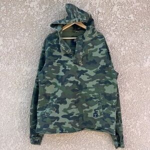 Csbl Jacket Men Size Medium Camouflage Green Heavy Duty Full Zip‎ Hoodie Denim